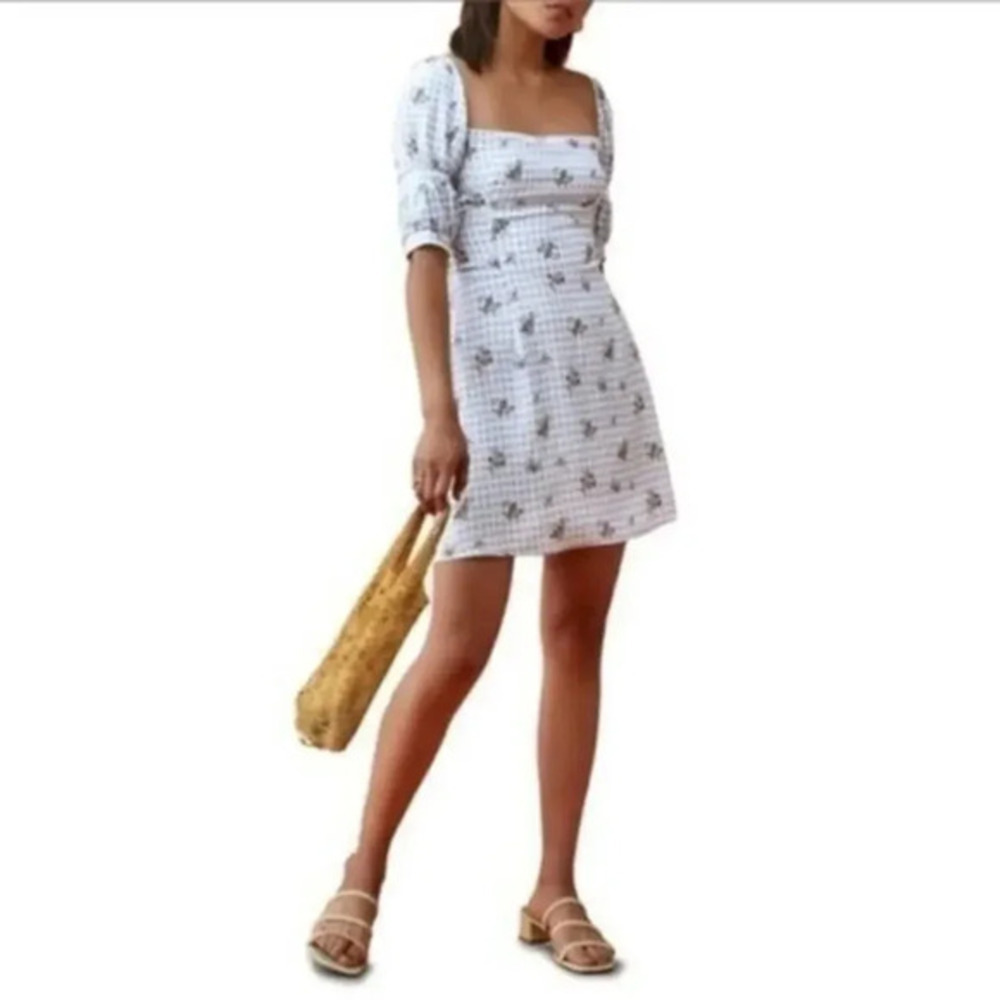 Reformation Kaley Floral Minidress In Al Fresco B770